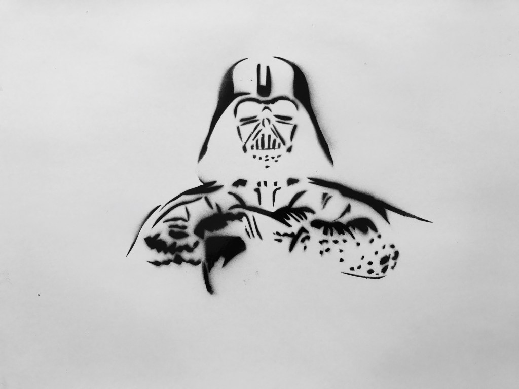 Darth Vader stencil