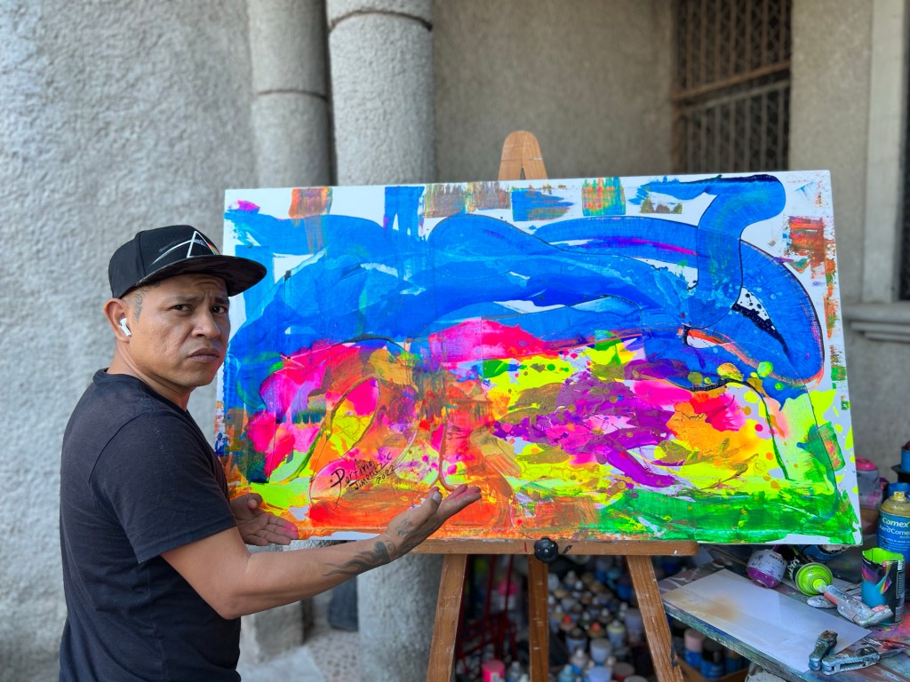 Abstract colorful spray&nbsp;painting